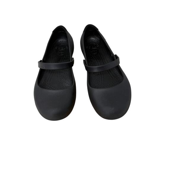 Crocs Alice Mary Jane Ballet Flats Black Work Office Capsole Travel Womens 9 - Picture 1 of 7